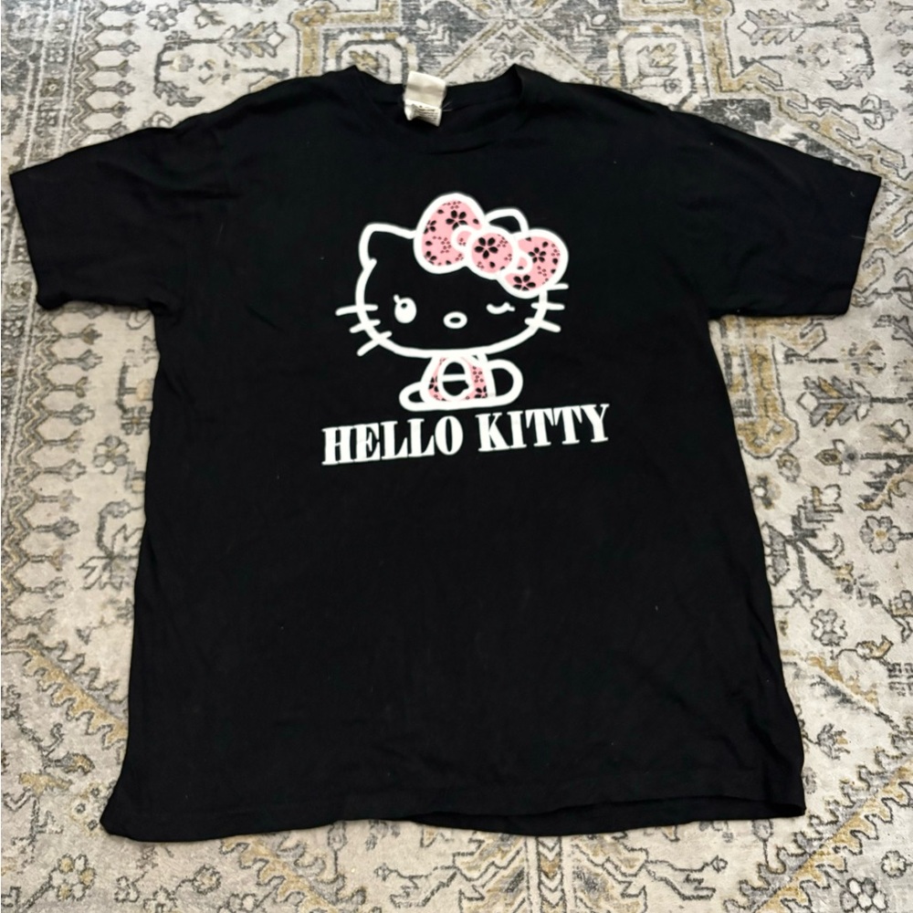 Hello Kitty Black and Pink T-Shirt